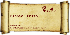 Nieberl Anita névjegykártya